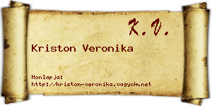 Kriston Veronika névjegykártya